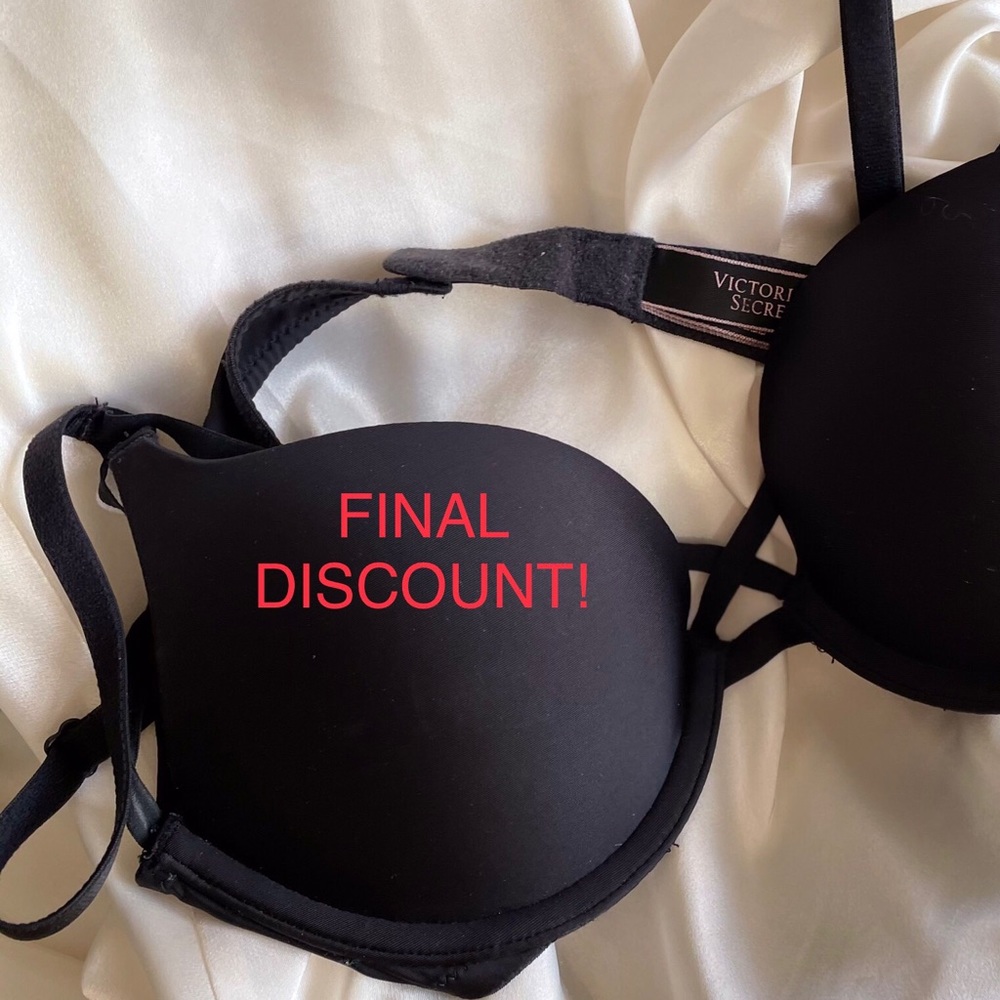 VS Black Strappy Push-Up Bra, 32A!